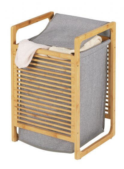 Wäschetruhe Mod. Bahari aus Bambus, Wäschekorb, 43 l