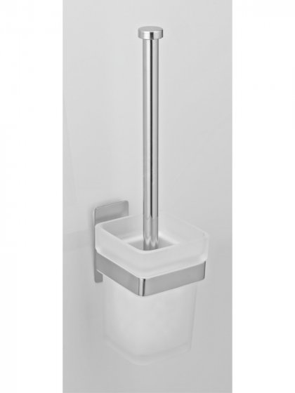 Turbo-Loc® WC-Garnitur Genova Shine, abnehmbarer Behälter aus satiniertem Glas