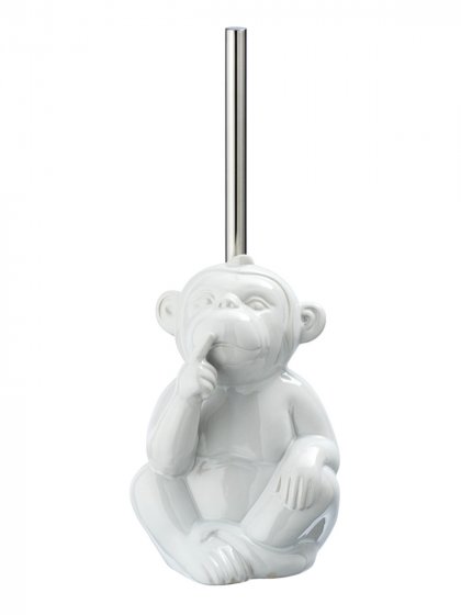 WC-Garnitur Mod. Monkey Quiet Weiß Keramik, Bürstenkopf auswechselbar 