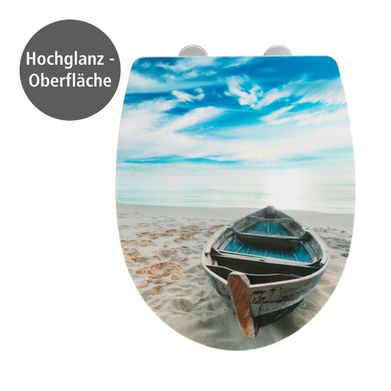 WC-Sitz Boat High Gloss, aus bruchstabilem Thermoplast