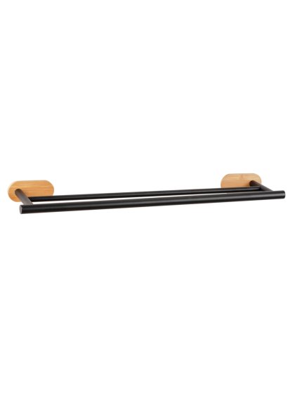 Turbo-Loc® Badetuchstange Mod. Orea Duo Bamboo, 60 cm, Befestigen ohne bohren 