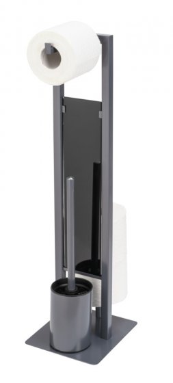 Stand WC-Garnitur Mod. Rivalta Grau, Platte aus Sicherheitsglas 