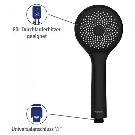 Duschkopf Watersaving Ø 95 cm 1 Funktion, Ø 9,5 cm 