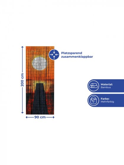 Bambusvorhang Mod. Sonnenuntergang, 90 x 200 cm 