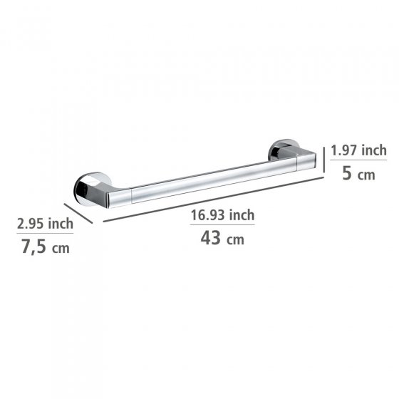 UV-Loc® Badetuchstange Uno Mod. Maribor 40 cm, Befestigen ohne Bohren mit innovativem Klebesystem