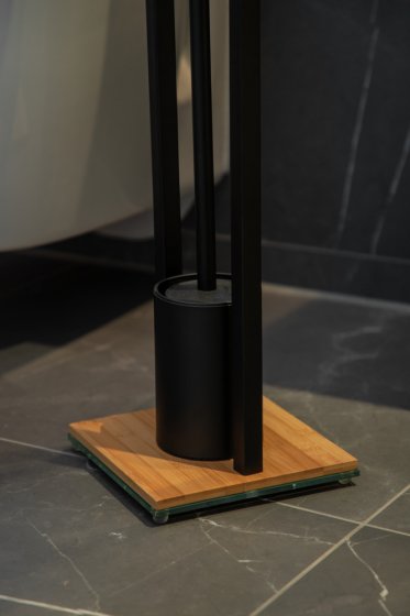 WC-Bürstenhalter Mod. Bambusa, Stand WC-Garnitur aus Bambus 
