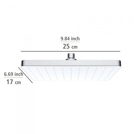 Regenduschkopf Automatic Cleaning 25 x 17 cm, mit automatischem Reinigungssystem 