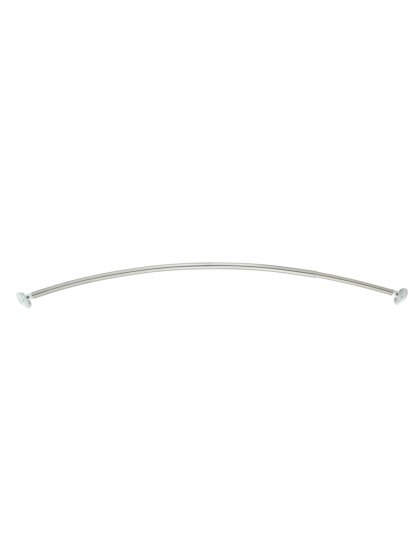 Teleskop-Badewannenstange bogenförmig Chrom, extra stabil mit Ø 2,5 cm 