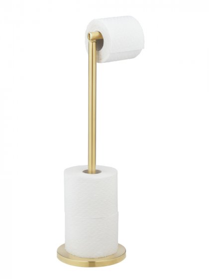 2in1 Stand Toilettenpapierhalter Gold, platzsparend, für bis zu 4 Ersatzrollen