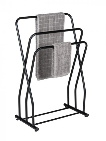 Handtuchständer Mod. Granelli Schwarz, lackierter Stahl, matt