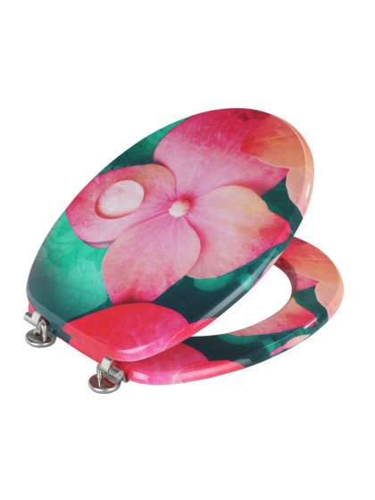 WC-Sitz MDF Mod. Flower, foliert und feuchtigkeitsresistent 
