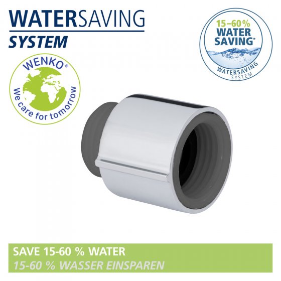 Duschsystem Mod. Young Eco mit Thermostat-Armatur Chrom, inkl. 2 Watersaving Regulatoren 