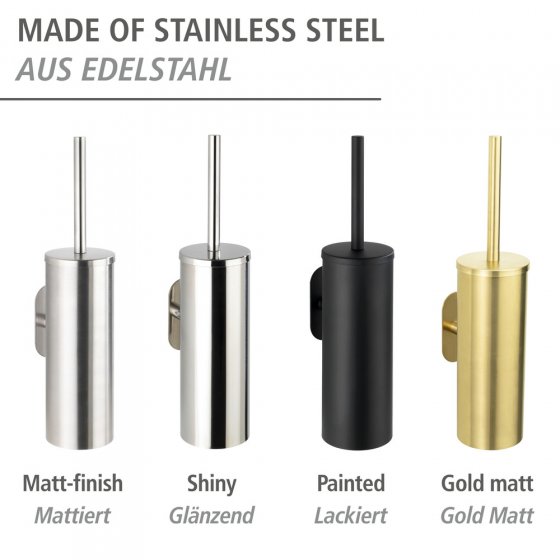 Turbo-Loc® WC-Garnitur Mod. Orea Gold Matt geschlossen, Befestigen ohne bohren 