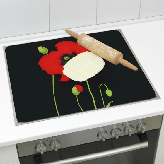 Multi-Platte Mod. Mohn, Spritzschutz, Herdblende, Schneidbrett 