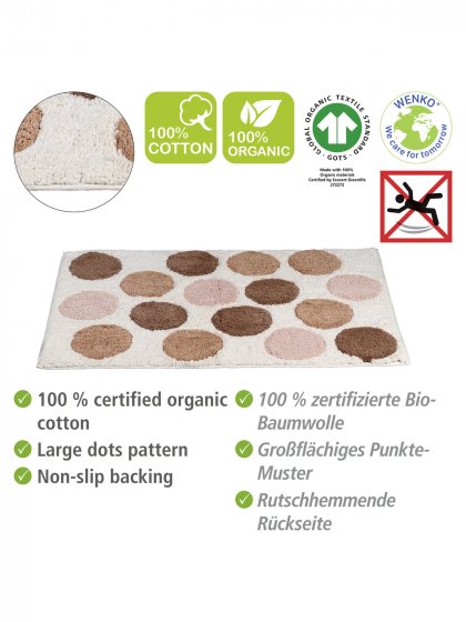 Badematte Mod. Tibet, aus 100 % zertifizierter Bio-Baumwolle