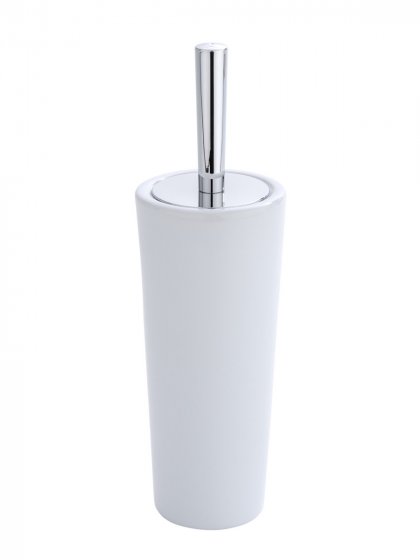 Keramik WC-Garnitur Mod. Coni Weiß, geschlossener WC-Bürstenhalter 