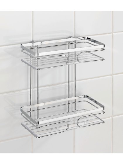 Wandregal 2 Etagen Premium Edelstahl, rostfrei 