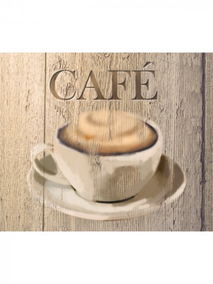 Glasrückwand Mod. Café 60 x 50 cm, Spritzschutz für Herd oder Spüle
