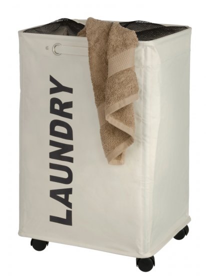 Wäschesammler Mod. Quadro Beige, Wäschekorb, 79 l 