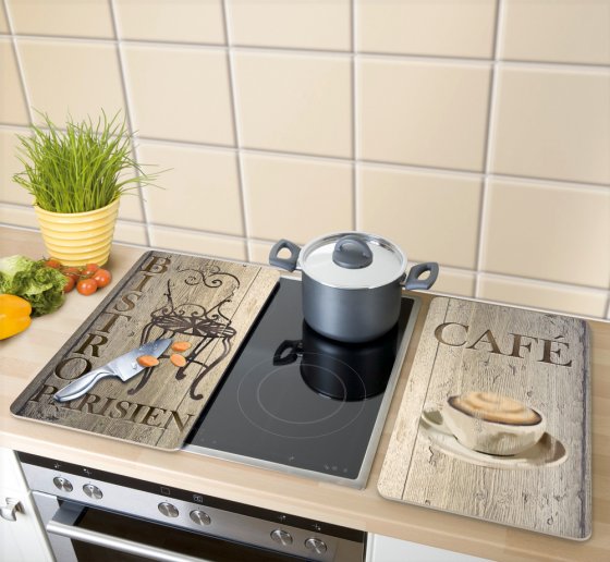 Herdabdeckplatte Universal Bistro 2er Set, für alle Herdarten