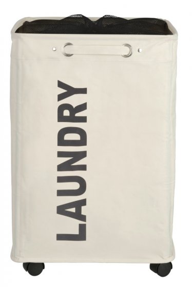 Wäschesammler Mod. Quadro Beige, Wäschekorb, 79 l 