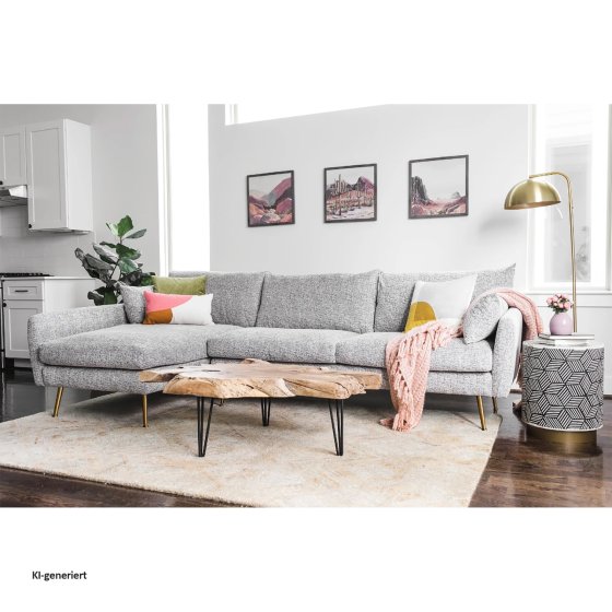 Ecksofa Antonius Webstoff Grau links 