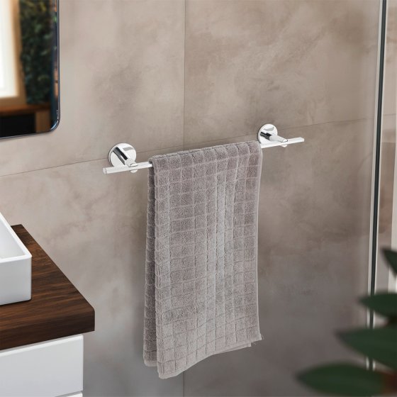 UV-Loc® Badetuchstange Uno Mod. Isera 40 cm, Befestigen ohne Bohren mit innovativem Klebesystem 