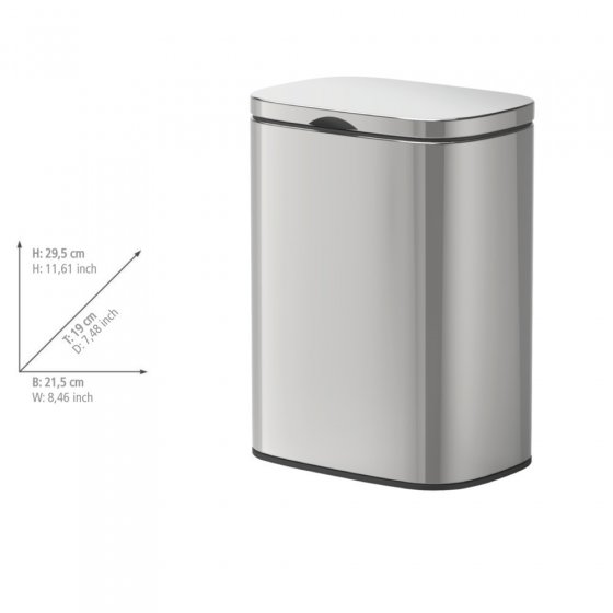 Wand-Kosmetikeimer Mod. Sare Glänzend 5 L, Easy Close Absenkautomatik 