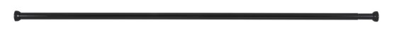 Teleskop-Duschstange Schwarz 110 - 185 cm, aus rostfreiem Aluminium 
