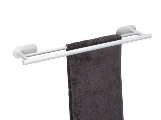 Turbo-Loc® Badetuchstange Duo Mod. Orea White matt, 60 cm, aus rostfreiem Edelstahl 