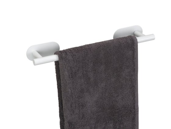 Turbo-Loc® Badetuchstange Uno Mod. Orea White matt, 40 cm, aus rostfreiem Edelstahl 