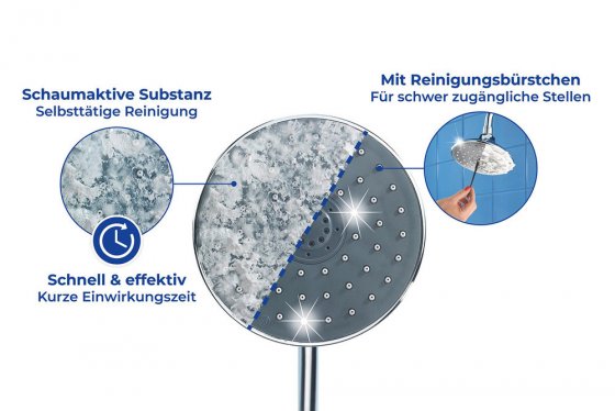 Anti-Kalk-Caps und Entkalkungsgel, 4-teiliges Set, mit frischem Zitrusduft 