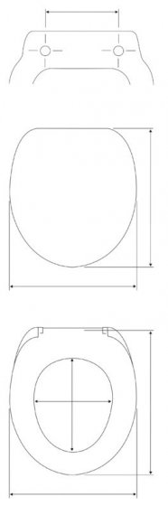 WC-Sitz Mod. Aldeno Gold matt, aus MDF 
