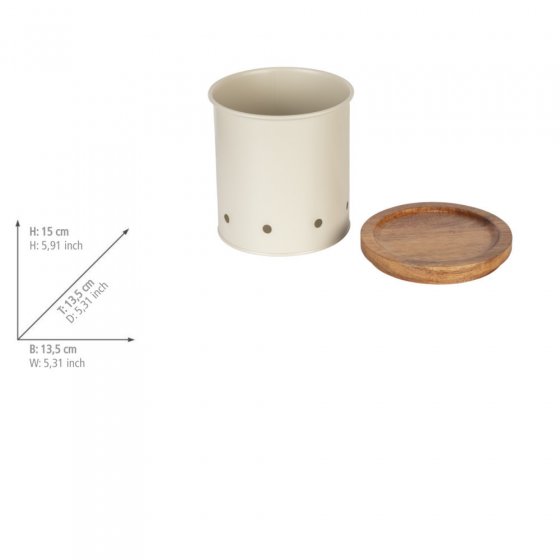 Aufbewahrungsdosen Mod. Aria, 1,6 L, 2er Set, aus pulverbeschichtetem Metall