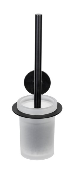 Turbo-Loc® WC-Garnitur Mod. Bivio Black matt, aus satiniertem Glas 