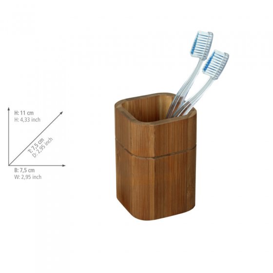 Bad-Accessoire Set Mod. Serro, 2-teilig, aus stabilem Bambus 