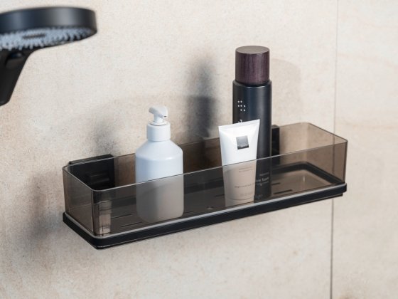 Vacuum-Loc® Maxiablage Mod. Quadro Schwarz, Befestigen ohne Bohren 