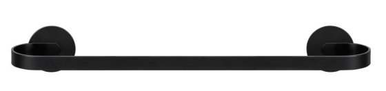 Turbo-Loc® Badetuchstange Uno Mod. Bivio Black matt, 40 cm, aus Aluminium 