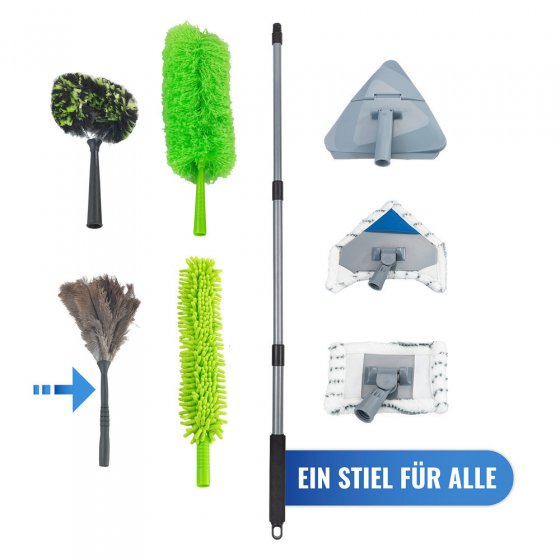 Straußenfeder Staubwedel inkl. Stiel, knickbar 