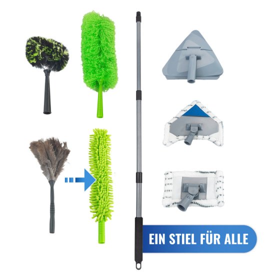 Teleskop-Staubschwert mit Knickgelenk, magnetisch anziehender Staubwischer 