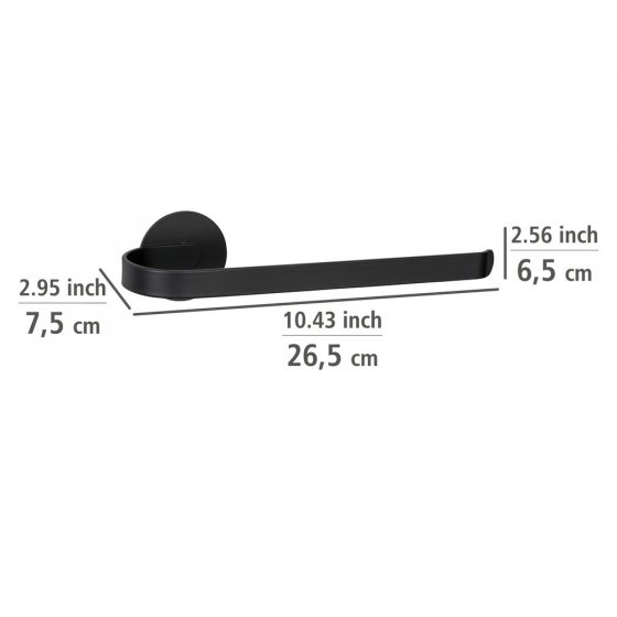 Turbo-Loc® Handtuchhalter Mod. Bivio Black matt, aus Aluminium 