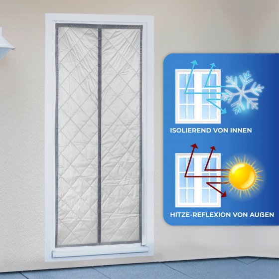 Türvorhang , mit reflektierender Außenseite 