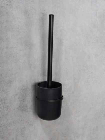 Turbo-Loc® WC-Garnitur Mod. Carpino Schwarz, Befestigen ohne Bohren 