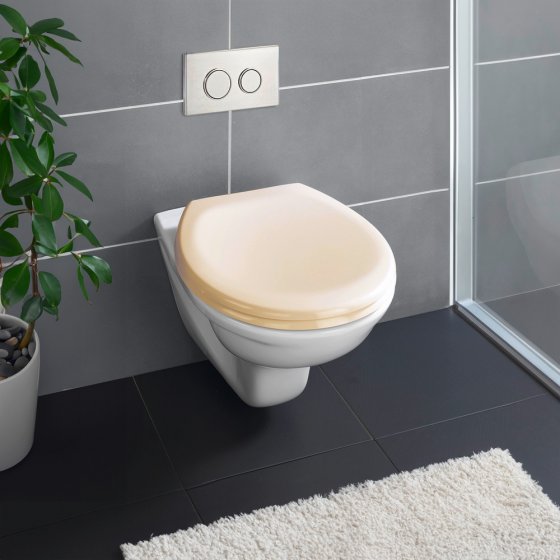 Premium WC-Sitz Mod. Ottana Beige, aus antibakteriellem Duroplast