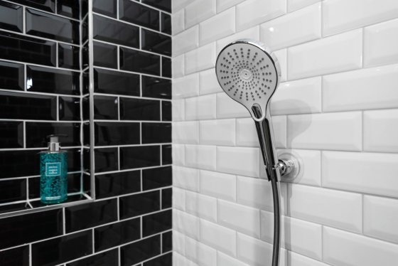 Duschkopf Mod. Ultimate Shower Chrom/Weiß, Ø 13 cm 