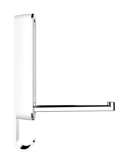 Klapphaken Premium Mod. Sigma Polarweiß, klappbarer Wandhaken 
