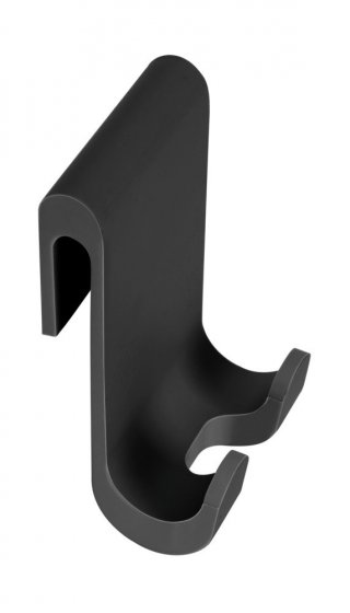 Badezimmerwischer Silikon Mod. Mola Schwarz, Edelstahl ummantelt mit Silikon 