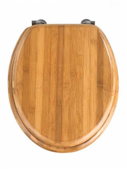 WC-Sitz Mod. Bambus Dunkel, aus echtem Bambus