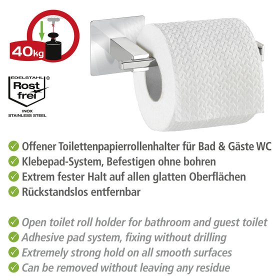Turbo-Loc® Toilettenpapierhalter o. Deckel Quadro, Befestigen ohne bohren 