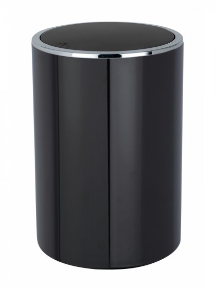 Schwingdeckeleimer Mod. Inca Black, hochwertiger Kunststoff, 5 Liter